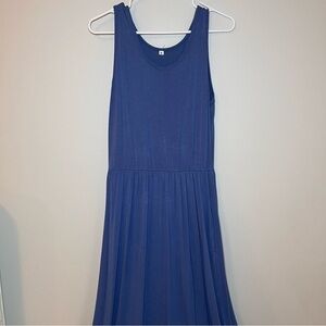 Flowy Soft Grey Summer Blue Maxi Dress 👗